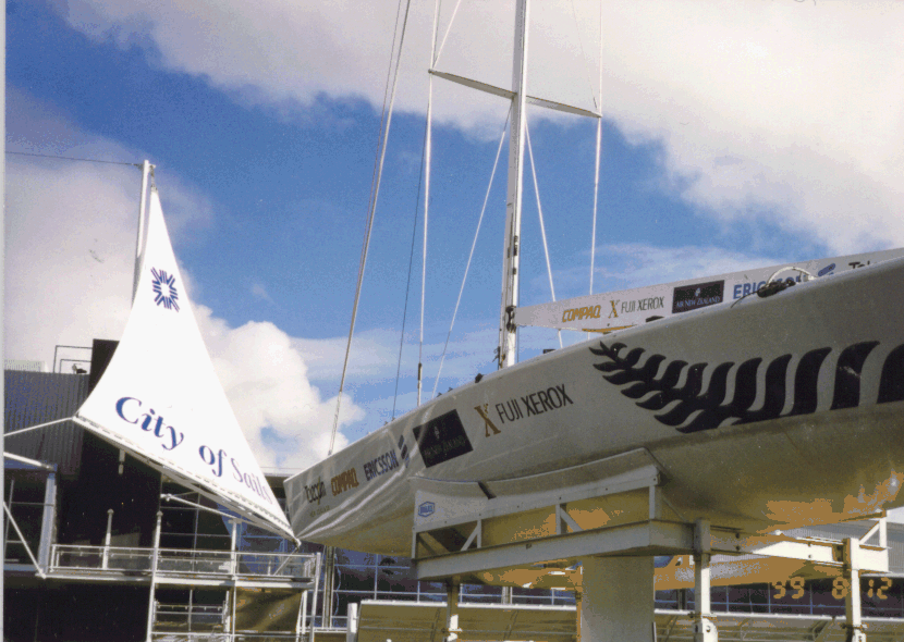 Winning Americas Cup Boat